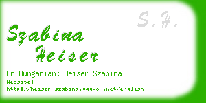 szabina heiser business card